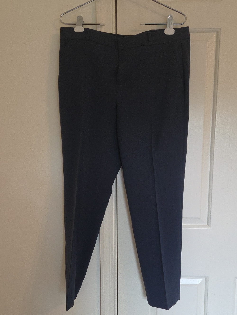 Banana Republic Avery Navy Cropped Tapered Dress Pants